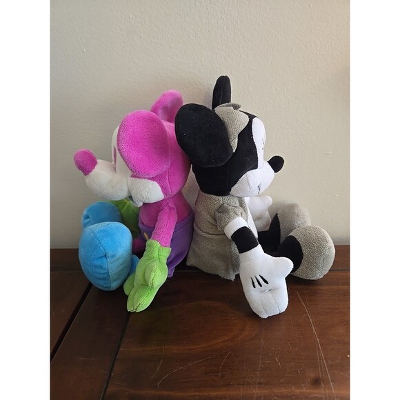 Mickey Mouse Lot Plush Disneyland Purple Neon Green Toy Halloween Minnie Black - Picture 4 of 6